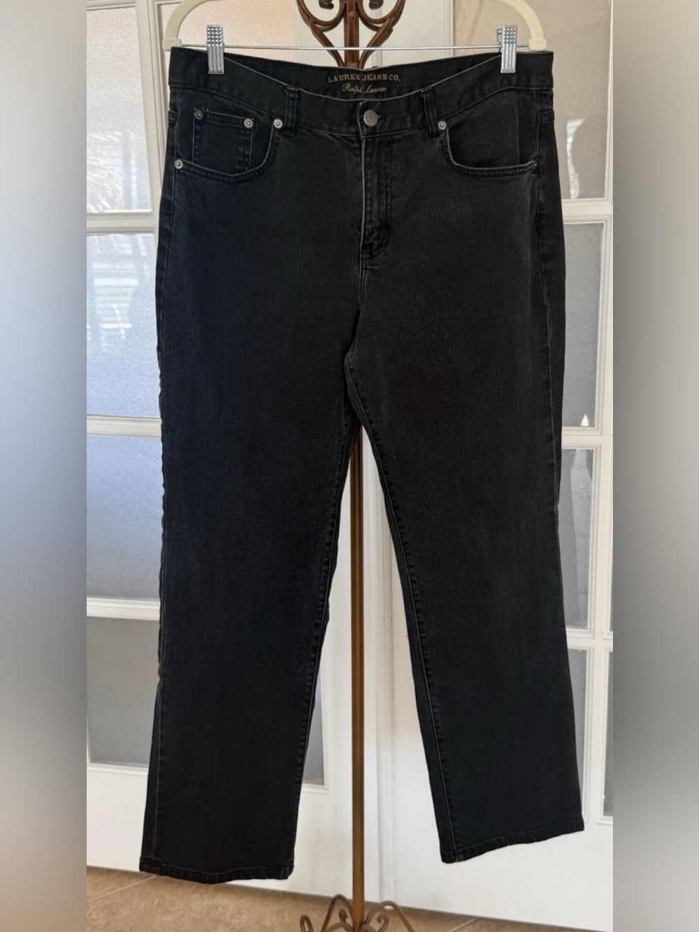 Lauren Ralph Lauren Co. Women's Black Straight-Leg Jeans